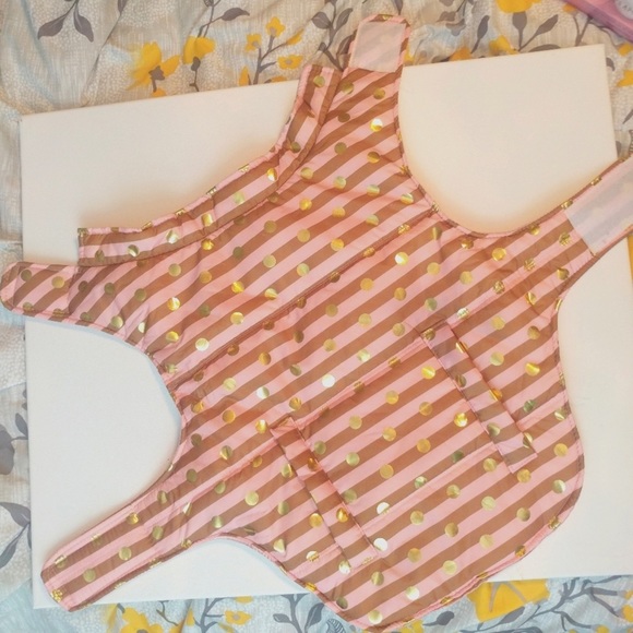TOP PAW Pink Gold Stripe Dog Coat Large